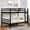 Espresso, variant on Full Over Full Bunk Bed, Solid Wood Bunk Bed Frame with High Guardrails and Ladder, Heavy Duty Wooden Slats, No Box Spring Needed for Kids, Teens, Guest Room, White
