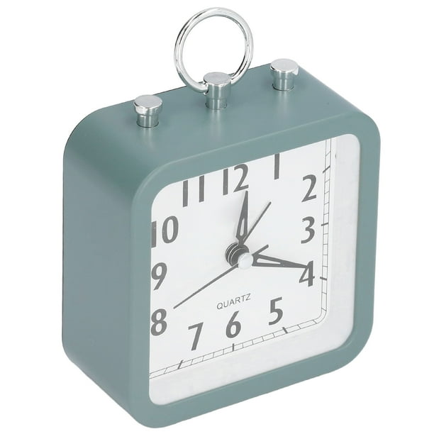 Reloj despertador analógico Reloj despertador con batería Reloj analógico verde Reloj despertador con batería Uso conveniente Jadeshay A