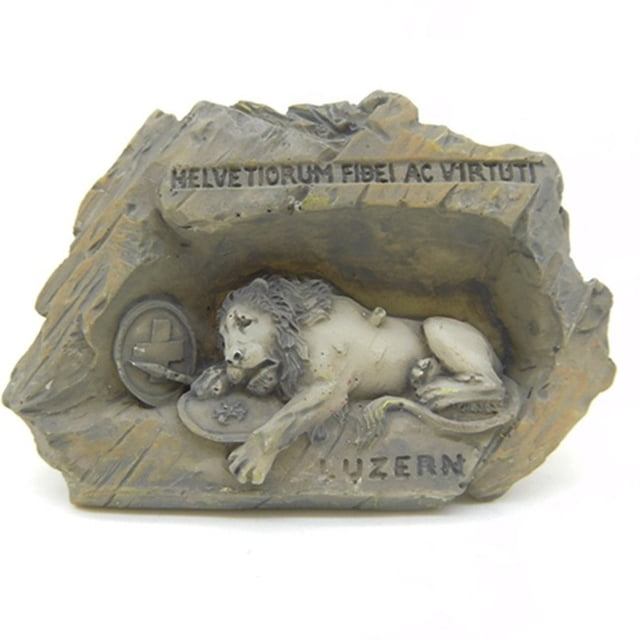Imán para nevera, Lucerna, Suiza, monumento al león, 3D, de resina