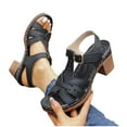 thumbnail image 6 of Sandals For Women Chunky Heel Arch Support Open Toe Ankle Straps Peep Toe Shoes Comfortable Walking Beach Sandals for Women Dressy Summer 6, 6 of 6