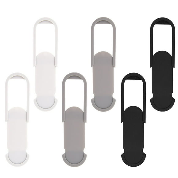 6PCS Computer Camera Lid Compact Webcam Cover Privacy Protective Web Camera Cover Multi-purpose Camera Cover for Phone Computer (White+Black+Silver Gray)