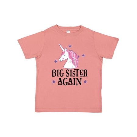 

Inktastic Big Sister Again Unicorn Gift Toddler Toddler Girl T-Shirt
