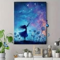 thumbnail image 4 of Qisvanset Night Sky Dandelion Girl Canvas Wall Art 15.75x11.81 Inches, 4 of 8