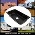 thumbnail image 3 of Drop In Kitchen Sink, 12.8x6.93x2.56inch Rectangle Undermount Bar Sink with 40mm Outlet, Rubber Gasket, Efficient Drainage Stainless Steel Sink Single Bowl for RV, 3 of 7