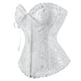 thumbnail image 2 of Corsets for Women Overbust Corset Bustiers Top Women Lace Up Lingerie Plus Size White 5XL, 2 of 5