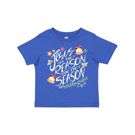 

Inktastic Jesus is the Reason for the Season Christmas Bells and Stars Boys or Girls Toddler T-Shirt