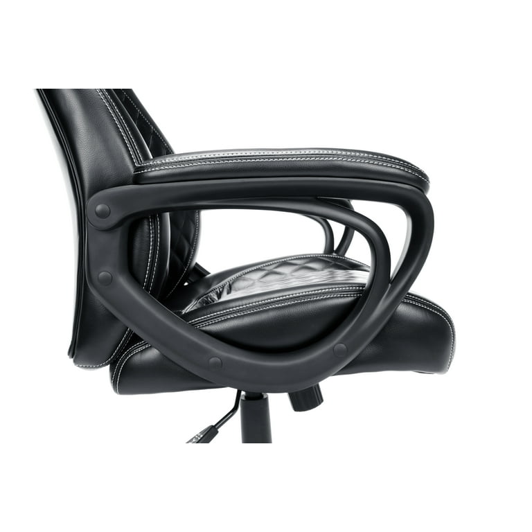 Ofm essentials collection racing style softhread leather high back office chair outlet