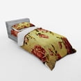 thumbnail image 3 of Ambesonne Rose Bedding Set 4 Pcs, Victorian Style Pattern, Queen, Cream Pink Green, 3 of 3