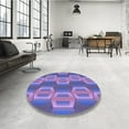 thumbnail image 4 of Ahgly Tapis Rectangulaire Lavable en Machine Intérieur Transitionnel Bleu Ardoise, 2 Pieds x 5 Pieds, 4 of 7