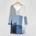 thumbnail image 4 of Modern Art Blue Gray Black Geometric Long Sleeve Dresses For Women Vintage Elegant Party Dress Oversized V-neck Dress S-8XL, 4 of 7