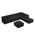 thumbnail image 3 of Miekor L shape Modular Sectional Sofa,DIY Compressed Sectional Sofa Modern Minimalist Style Corduroy Couch, Sleeper Sofa for Living Room, Bedroom, Comfy Compressed Sofa Couch Space-Efficient Desi 0255, 3 of 11