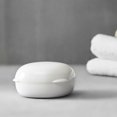 thumbnail image 2 of Juego de 2 jaboneras redondas con tapa y escurridor para baño/ducha/viaje, (blanco), 2 of 4