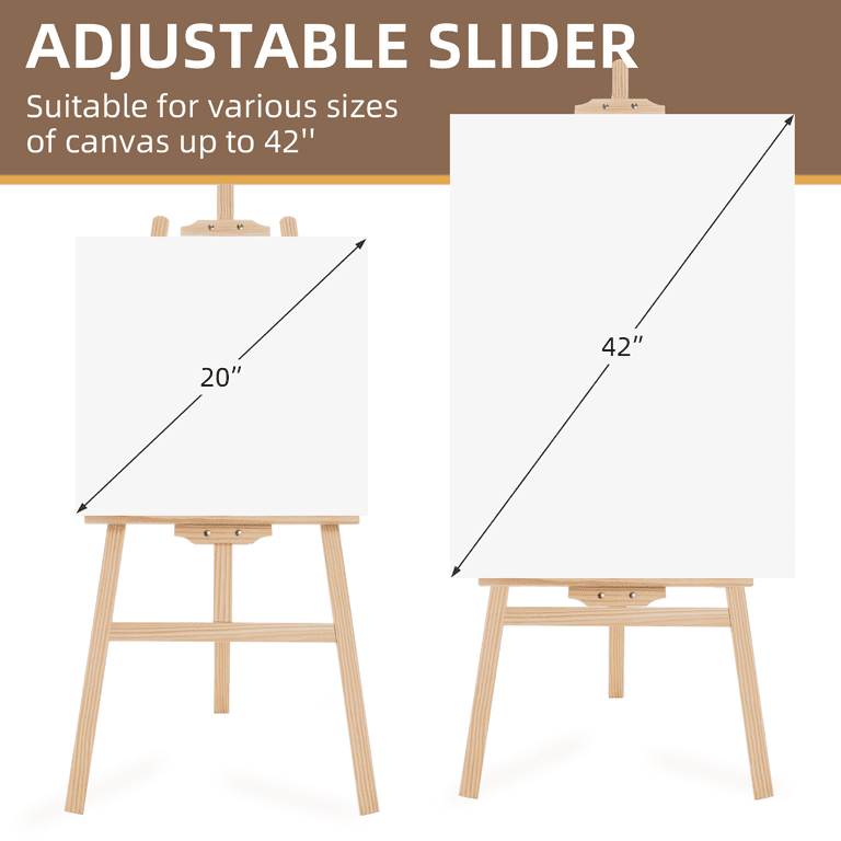 LAVFOX Adjustable Wooden Art Easel Stand, Folding photo 3
