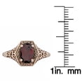 thumbnail image 3 of 10k Yellow Gold Vintage Style Genuine Oval Garnet Filigree Ring, 3 of 5