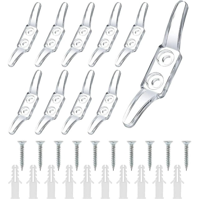 Juego de cordones para persianas, 10 unidades, transparentes con tornillos