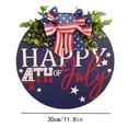 thumbnail image 5 of 4th of July Door Decorations Outdoor - Patriotic Welcome Sign with Wreath, Bow & Star Wooden Plaque for Front Door, Porch, Wall - Independence Day, Memorial Day, Veterans Day Home Decor, 5 of 5