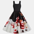 thumbnail image 4 of Christmas Vintage Swing Dress Elegant Long Dresses Sleeveless Cocktail Dress for Christmas Birthday New Year, 4 of 4