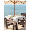 thumbnail image 3 of Outdoor Tablecloth with Umbrella Hole for Patio/Picnic/Party/Camping, Tropical Botanical Waterproof Table Cloth Square Cover Washable, Pastoral Farmhouse Leaves Floral (54"x 54"), 3 of 9