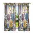 thumbnail image 6 of Yayeee Window Curtains Light Filtering 63"x42" Grommet Panel Pair Home Living Room Decor, Blue Flowers, 6 of 7