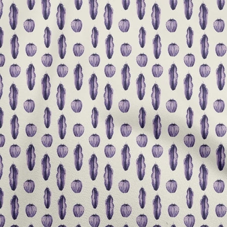 oneOone Velvet Purple Fabric Cactus Dress Material Fabric Print Fabric By The Yard 58 Inch Wide
