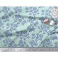 thumbnail image 2 of Soimoi Moss Georgette Fabric Yellow Blue Flower Floral Print Sewing Fabric Yard 42 Inch Wide, 2 of 3