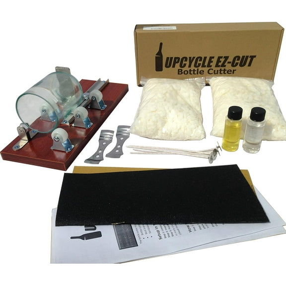 DIY Gateway Candle Making Kit & Bottle Cutter: Make Candles Out of Wine Bottles – with 2 LB Soy Wax, Scents, Wicks   Holders & Other Supplies