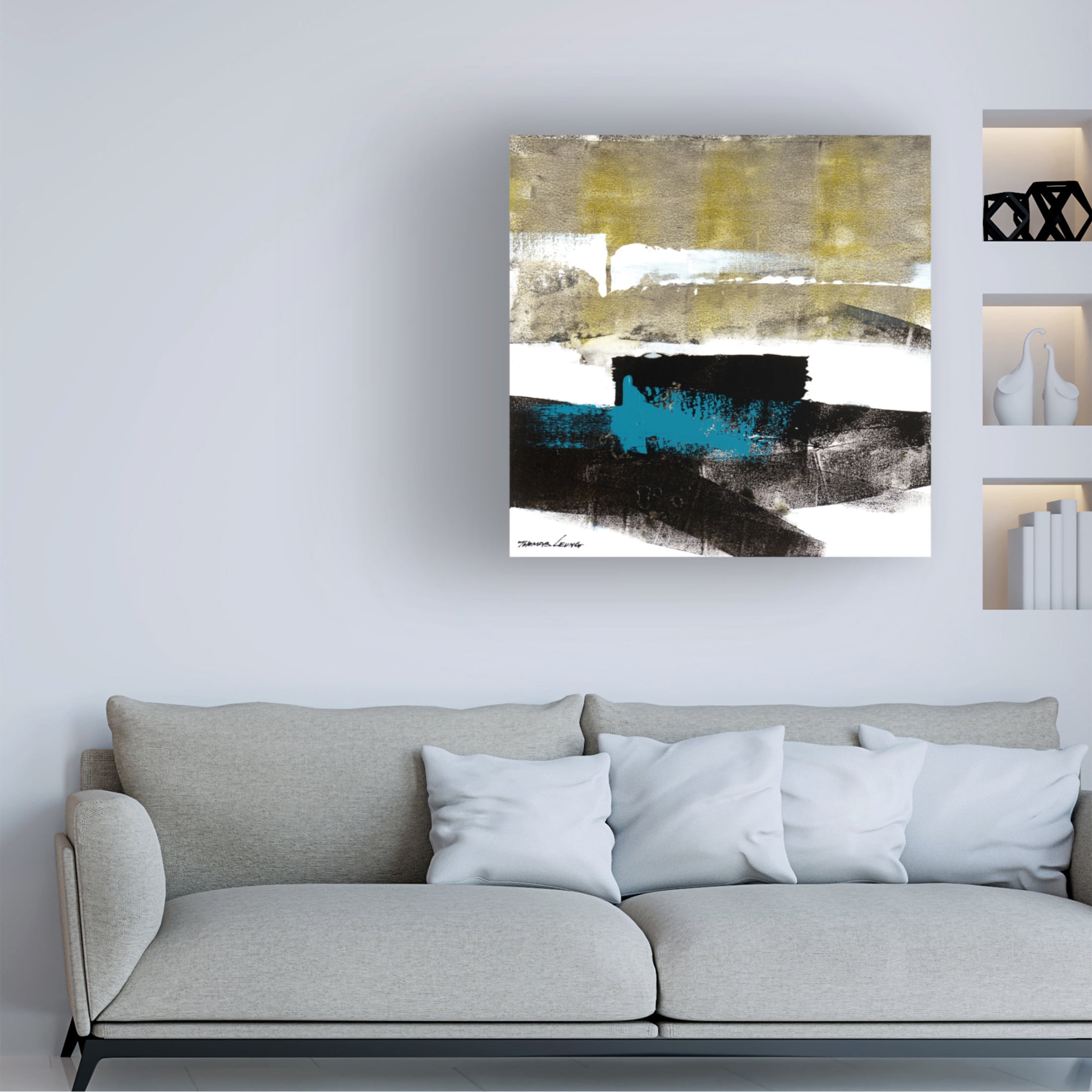 Canvas Wall Art - Thomas Leung 'Wave 11' Wall Art for Living Room, Bedroom, or Office Décor by Trademark Fine Art - 24 x 24 Inches
