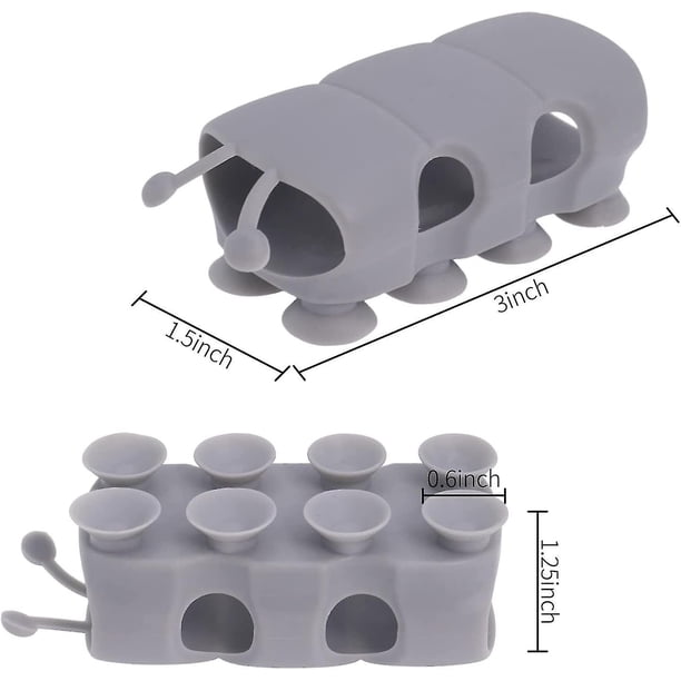 Soporte de cabezal de ducha de silicona de 3 piezas, soporte de cabezal de ducha ajustable con ventosa sin altura de perforación Soporte ajustable para ducha autocebante de baño LingWen 8390615244671