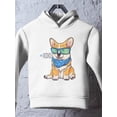 thumbnail image 3 of Hand Drawn Corgi Portrait Xoxo Hoodie Toddler -Image by Shutterstock,  4 Toddler, 3 of 4