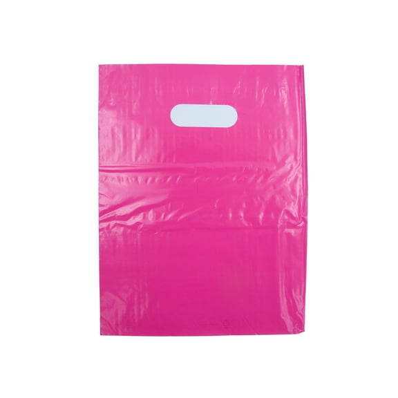 Hot Pink Merchandise Bags - Lightweight (9" x 12") - Pack of 1000 - Durable Plastic Gift Bags with Handles - Lightweight and Stylish Merchandise Bags for Shopping  Retail  Boutique  and Gifts