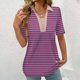 thumbnail image 2 of Tops Cortos para las Mujeres Blusas Impresas Manga Corta Turndown Collar Camiseta, Tops de Blusa para las Mujeres Casual, 2 of 5