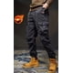 thumbnail image 3 of Pantalones cargo multibolsillos verdes para senderismo al aire libre para hombre, pantalones para hombre, color caqui, con múltiples bolsillos, ropa emo de otoño, más barata, nueva, suelta, 3 of 5