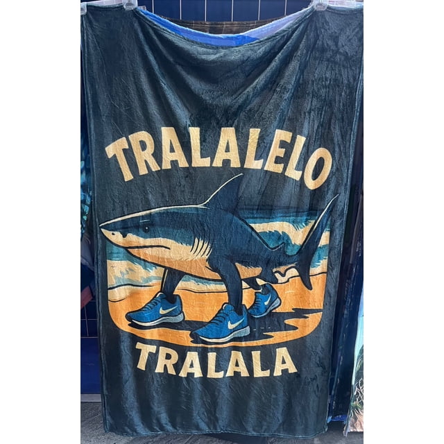 Exclusiva! Cobija Frazada Ultra Suave Tiburon Tralalelo Tralala