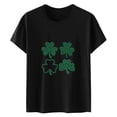 thumbnail image 1 of QIPOPIQ T-Shirts à Manches Courtes pour Femmes à Col Rond T-Shirts de la Saint-Patrick Tunique Shamrock T-Shirt T-Shirt Vert T-Shirts de la Saint-Patrick Hauts T-Shirt T-Shirts de Fête T-Shirts Graphiques Aubaines, 1 of 4