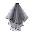 thumbnail image 2 of Abbracc Black Lace Fashion Wedding for Stage Performance Photography Props w Comb Ribbon Edge, 2 of 9