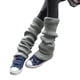 thumbnail image 2 of Sonducket Paquete de 2 medias cálidas de invierno hasta el muslo, calentadores de piernas antideslizantes, calcetín suelto, botas, calcetería, Medias Gris claro, 2 of 6