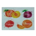 thumbnail image 2 of Fruit Cutting Board, Watercolor Grunge Background with Paint Splashes Peach Raspberry Plum and Orange, Decorative Tempered Glass Cutting and Serving Board, Large Size, Multicolor, by Ambesonne, 2 of 5