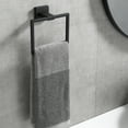 thumbnail image 4 of Orlif Bathroom Towel Ring SUS 304 Stainless Steel Square Towel Bar，Towel Rack Matte Black Towel Holder Modern Towel Hanger, 4 of 7