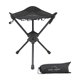 thumbnail image 5 of Taburete giratorio para acampar, taburete trípode plegable, silla portátil con bolsa de almacenamiento para senderismo, playa, caminatas, conciertos, Negro, 5 of 8