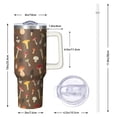 thumbnail image 3 of 40 oz Mushroom Travel Tumbler with Handle, Leak Proof Flip Lid and Straw, Insulated Stainless Steel Mug for Hot or Cold Drinks, 3 of 5