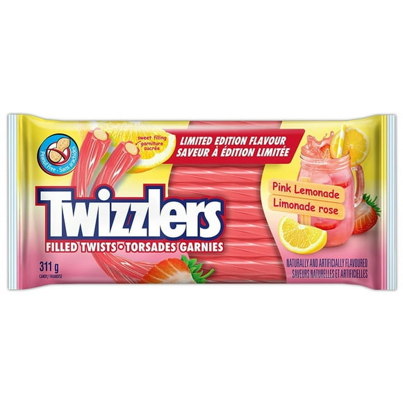 TWIZZLERS Torsades garnies de limonade rose TWIZZ Torsades garnies de limnd