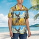 thumbnail image 3 of Balery Funny Countryside Donkey Camisas hawaianas de manga corta para hombre, camisas playeras de corte holgado, camisas de vacaciones con botones,Medium, 3 of 7