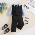 thumbnail image 2 of Gerichy Baby Boys Formal Suit Toddler Gentleman Suit Dress Slim Fit Shirt+Vest+Pants Outfits Toddler Gentleman Set, 2 of 5