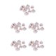 thumbnail image 2 of Respaldos de aretes Qarigey 100 pares con almohadilla de goma perforada dorado plateado oro rosa, 2 of 4