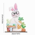thumbnail image 3 of Meggemo 3D Multi Layer Bunny and Egg Wooden Ornament Carved Easter Decoration for Tabletop Display Spring Home Decor, 3 of 6