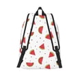 thumbnail image 2 of Lsque Hand Drawn Watermelon Pattern Canvas Daypack, Durable Backpack, High-quality Versatile Backpack,Vintage Compact Backpack-Small, 2 of 6