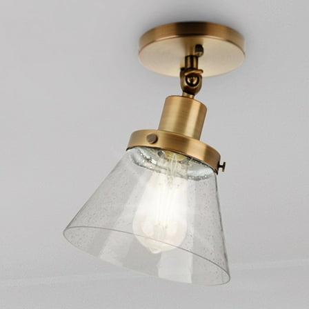 Luxury Modern Farmhouse Ceiling Light, Vintage Brass, UHP4663