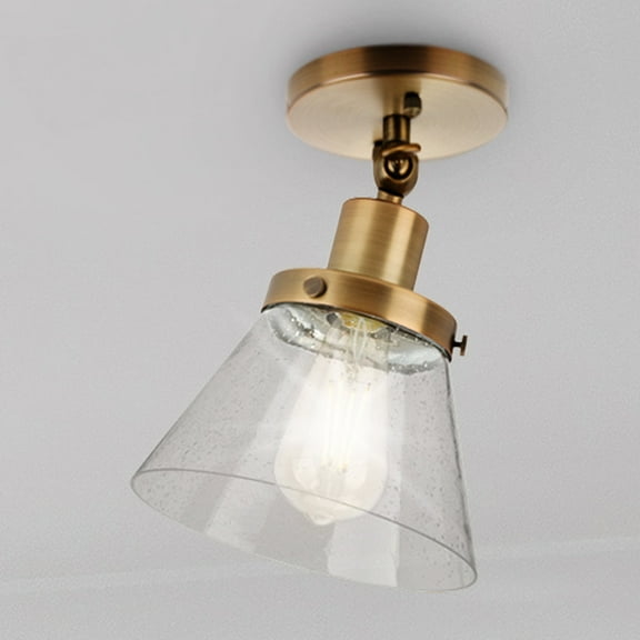 Luxury Modern Farmhouse Ceiling Light, Vintage Brass, UHP4663