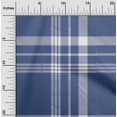 thumbnail image 2 of oneOone Rayon Medium Blue Fabric Check Dress Material Fabric Print Fabric By The Yard 56 Inch Wide, 2 of 4