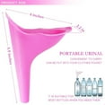 thumbnail image 4 of 4 Pcs Female Urination Device Female Urinal for Women Womens Urinal Pee Funnel for Pee Standing with Carrying Bag (2 Purple + 2 Pink), 4 of 7